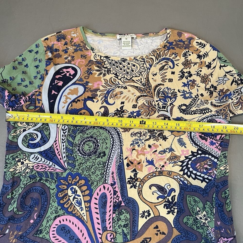 Orvis Women's Paisley Floral Medium 100% Cotton Shirt Long Sleeve Top - Picture 6 of 6